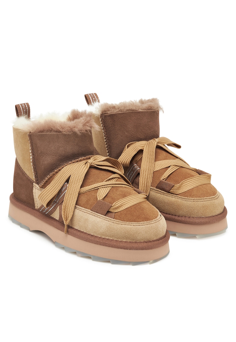 Cizme dama - piele naturala - maro - impermeabile - talpa groasa -