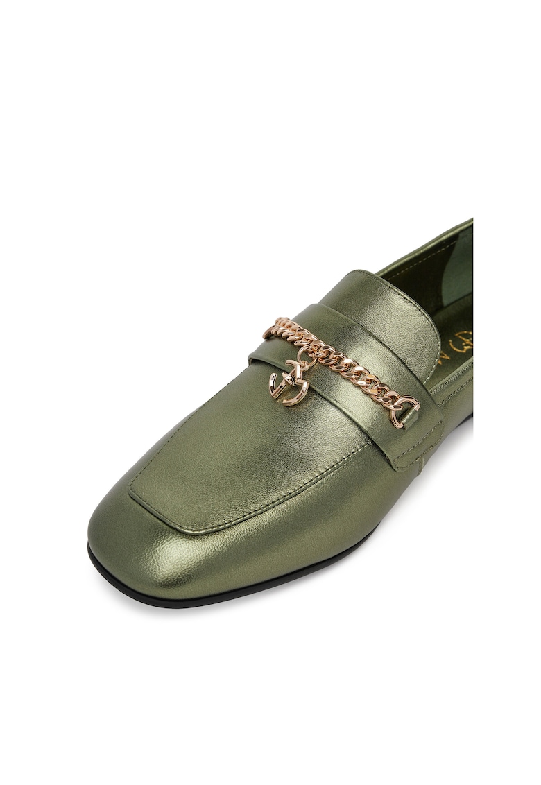 Mocasini dama - CYNIA-LT2513 - piele naturala - verde
