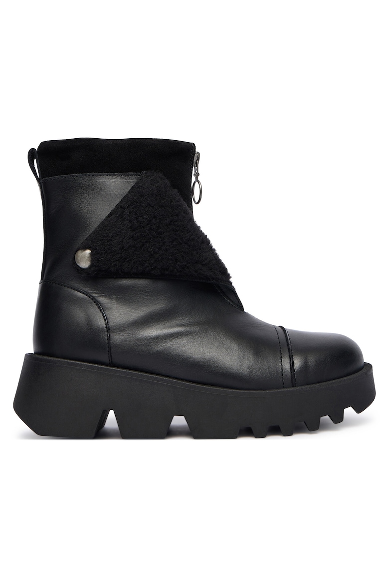 Fly London Botine dama P145316000 - Piele naturala - Negru