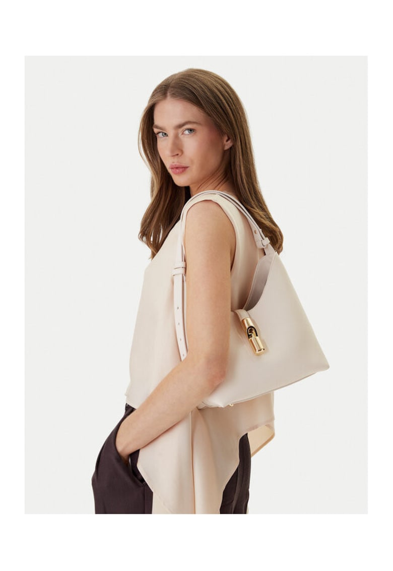 Geanta dama Panna Goccia S - piele naturala - culoare neagra