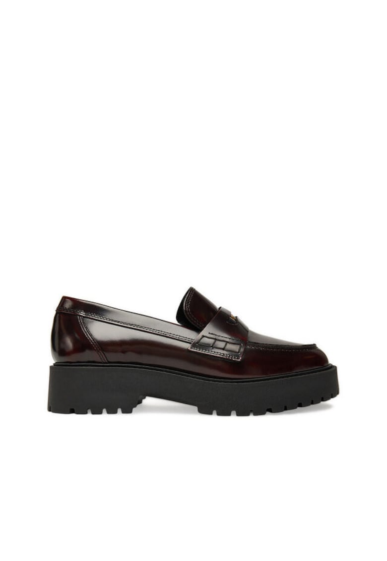 Mocasini dama - bordo - piele naturala