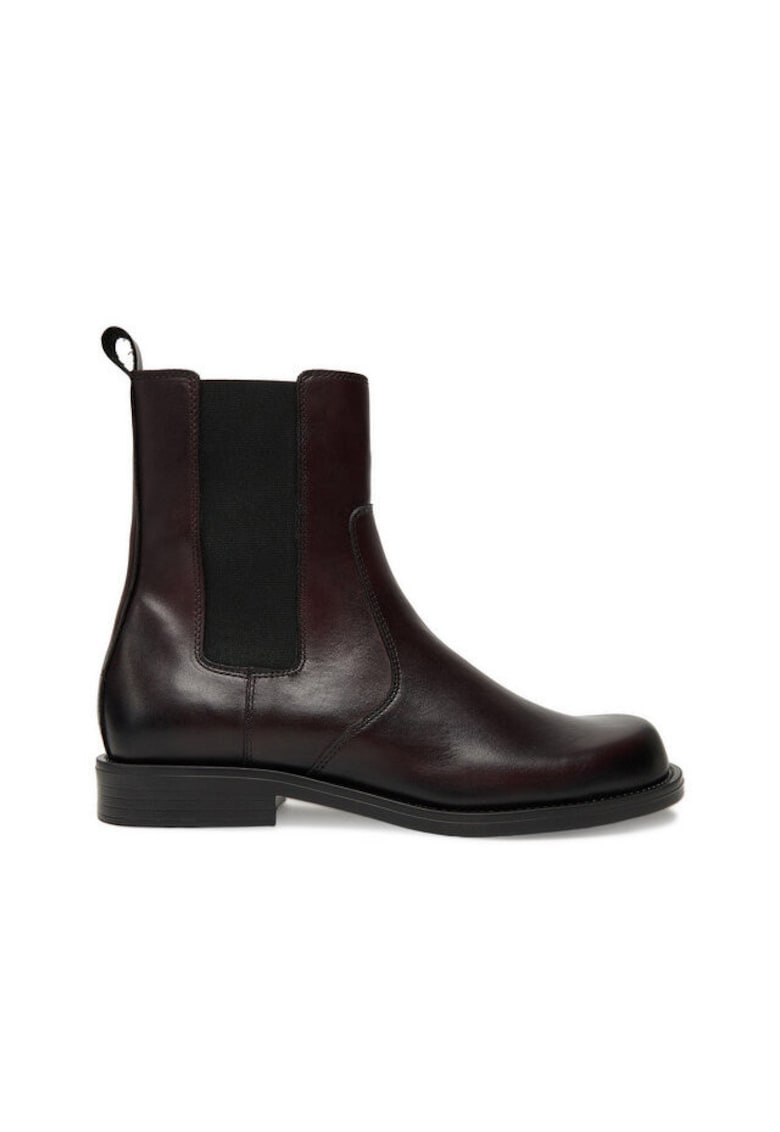 Botine dama C-MASSI-25650 - Piele naturala - Visiniu - Maro