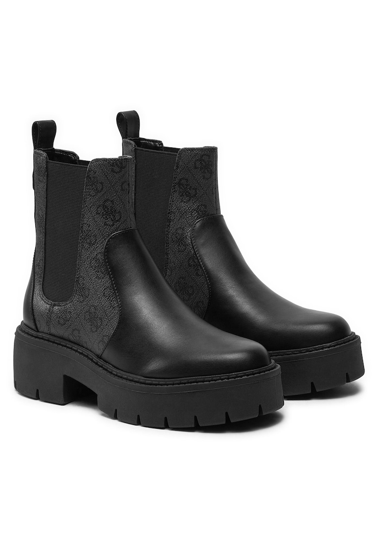 Botine dama FLTSHU ELE10 - Piele ecologica - Negru -