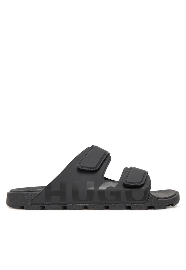 Hugo Slapi barbati - piele ecologica - culoare negru -