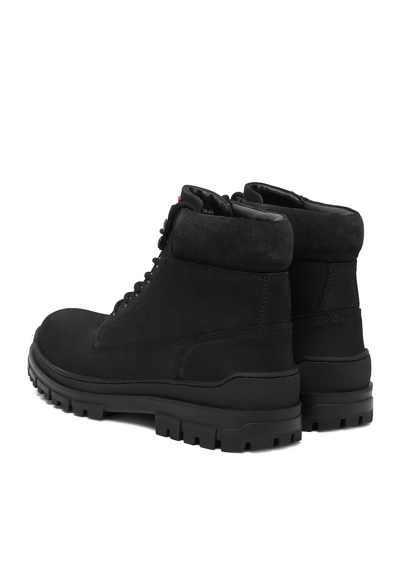 Ghete barbati - CEO-RAMBO-05 - piele naturala - negru