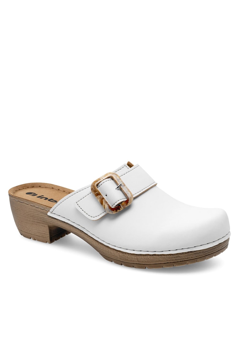 Papuci dama - material sintetic - Alb