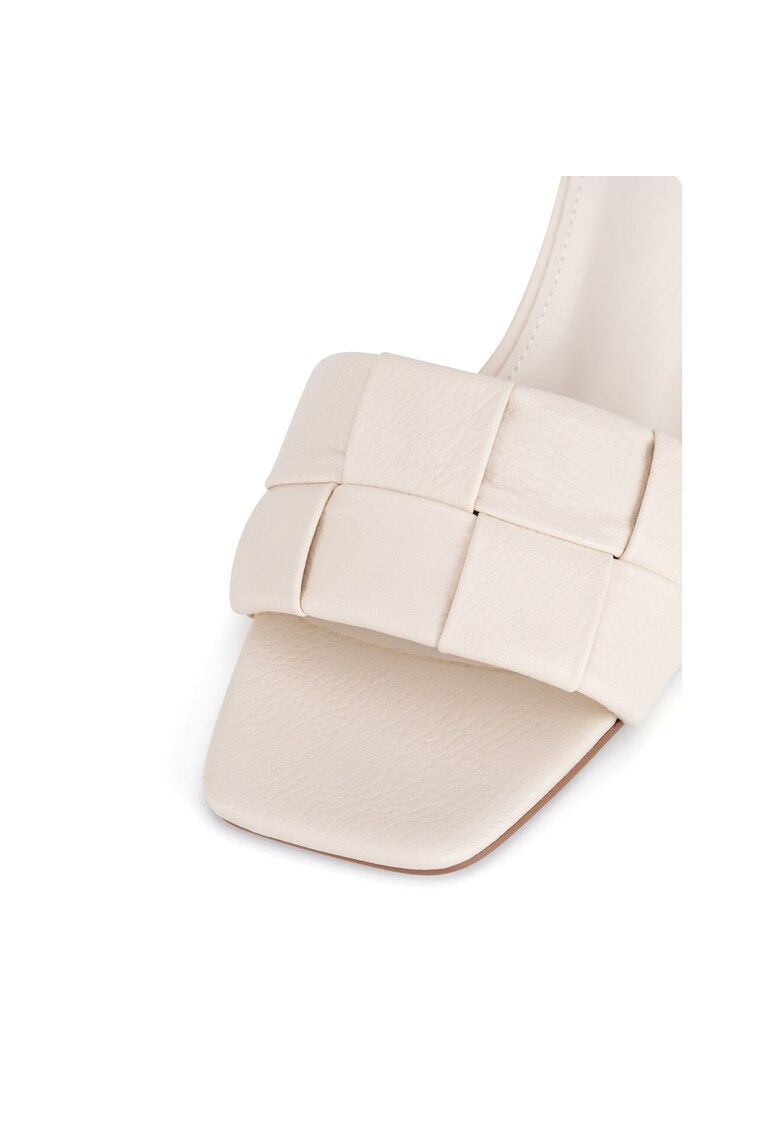 Slapi cu toc dama - bej -