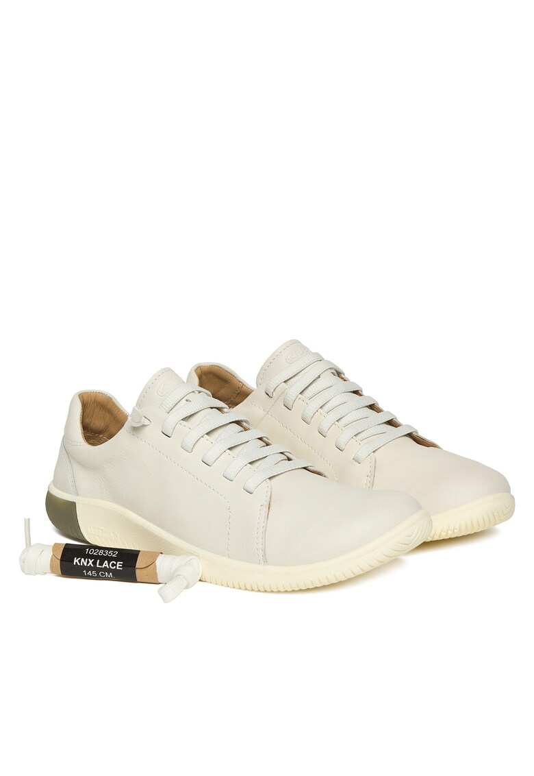 Tenisi barbati model White KNX Lace - piele naturala - alb