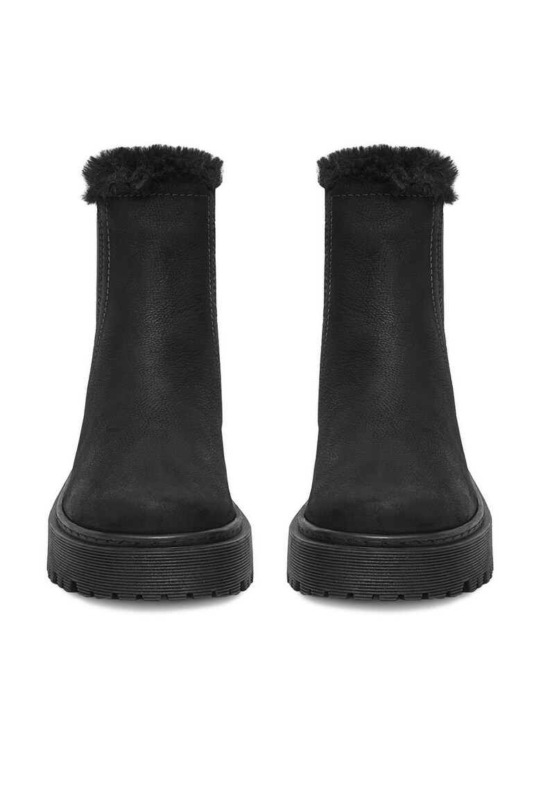 Botine elegante din piele naturala pentru femei - Negru