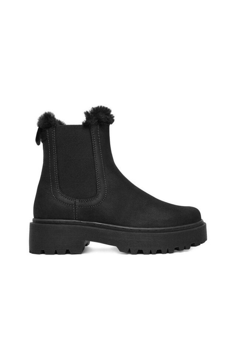 Botine elegante din piele naturala pentru femei - Negru