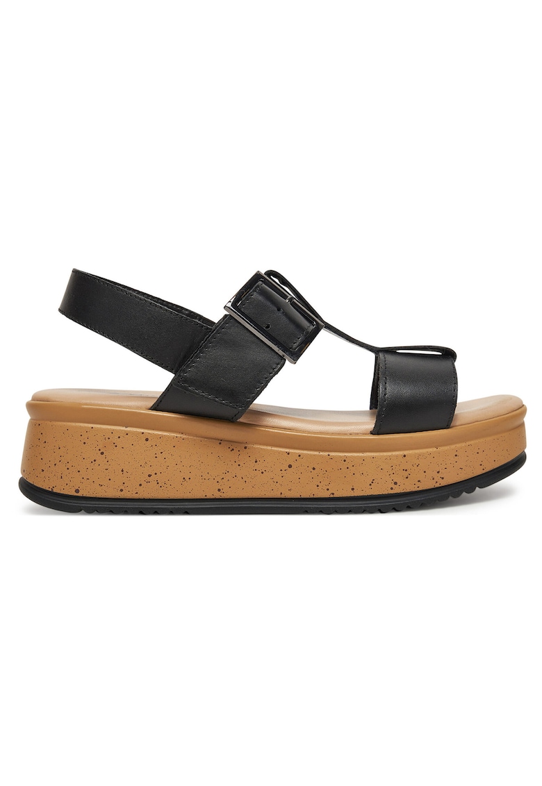 Sandale dama - ARC-4883-17 - negru - piele naturala