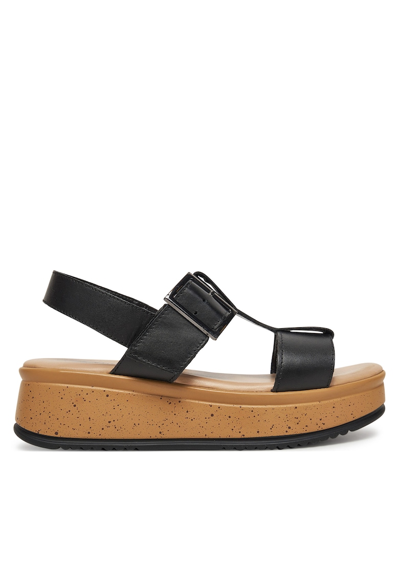 Sandale dama - ARC-4883-17 - negru - piele naturala