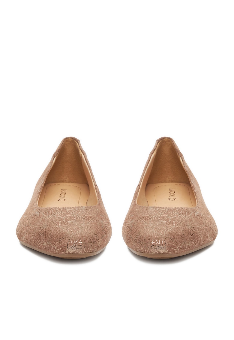Balerini dama - bej - piele naturala -