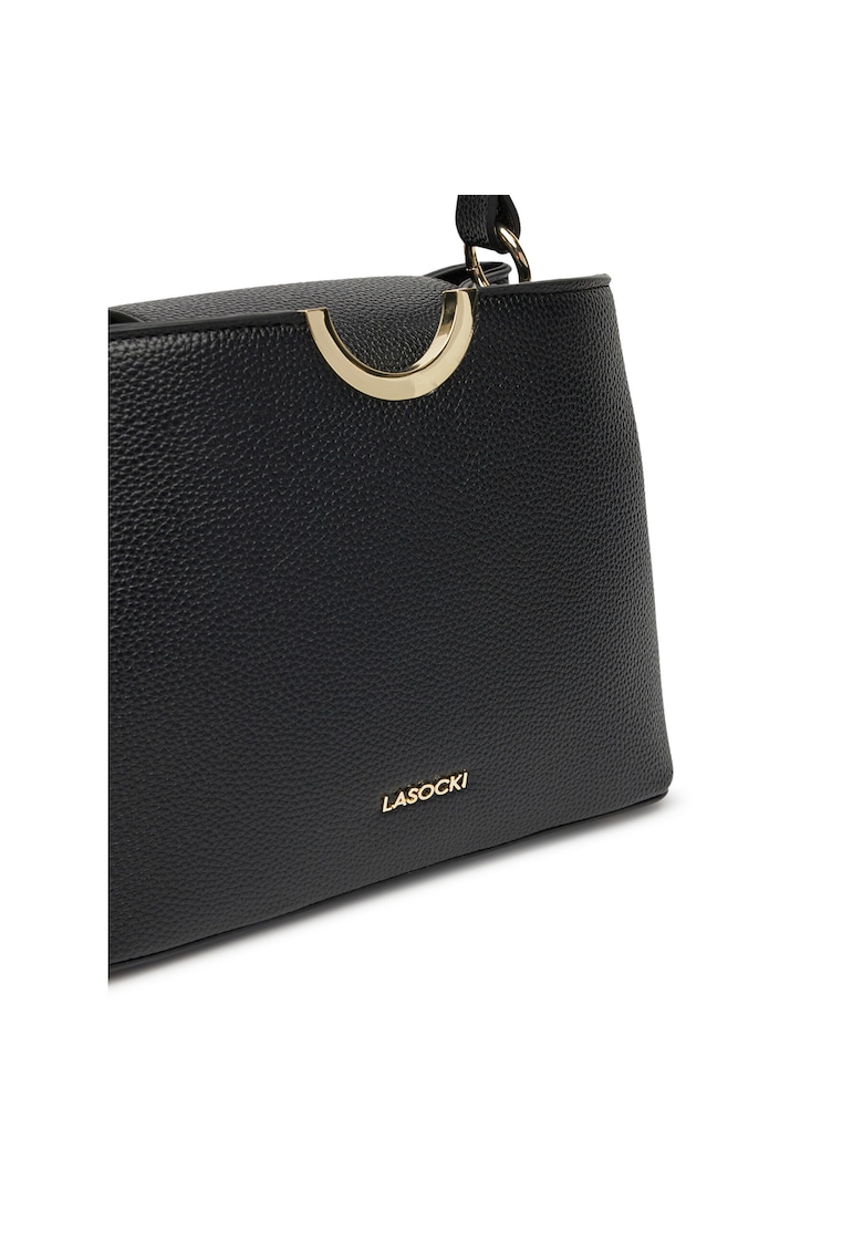 Geanta dama neagra - model MLS-E-056-05 - din material textil.