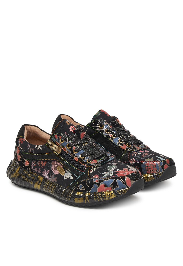 Tenisi dama - Dorian Burton 11 - piele naturala - multicolor