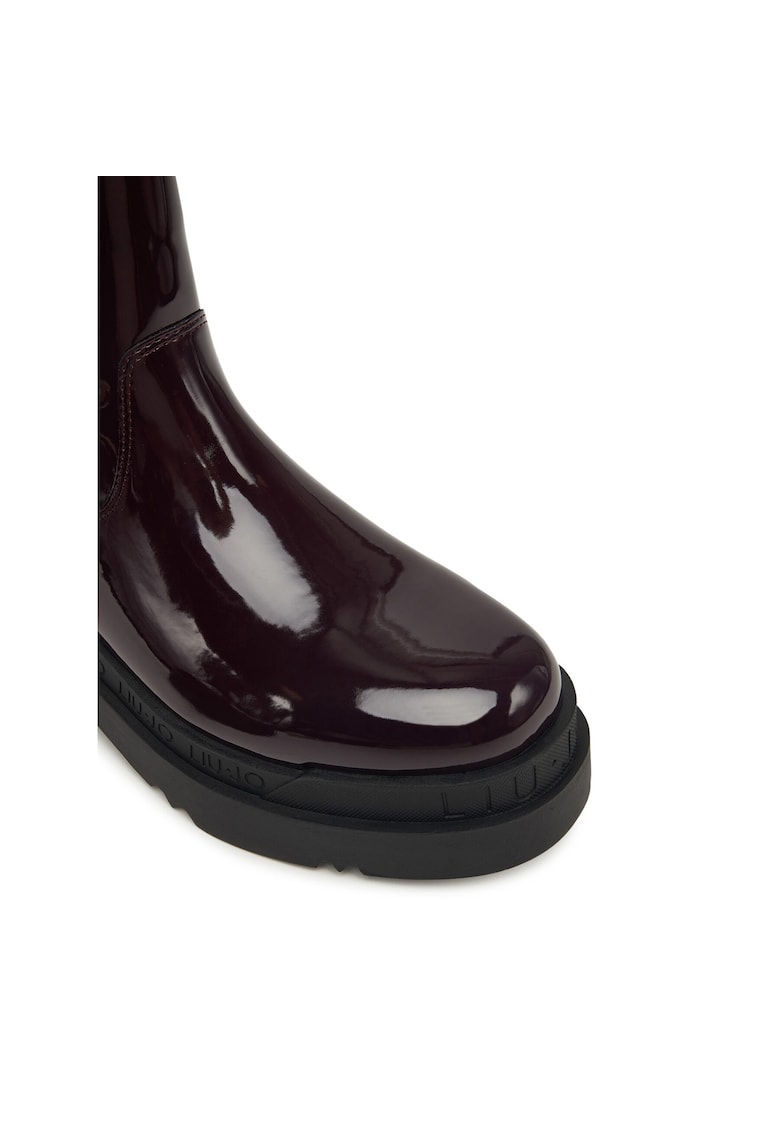 Botine piele ecologica - rosu