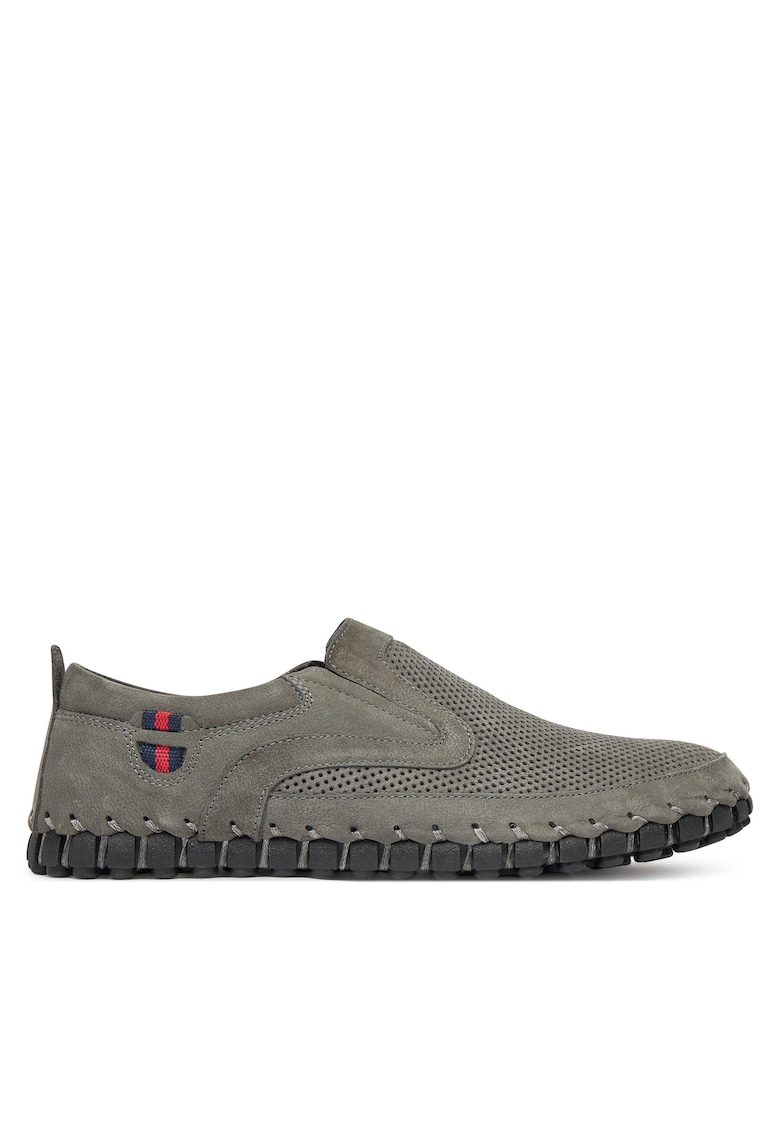 Pantofi barbati - ghete - piele naturala - gri