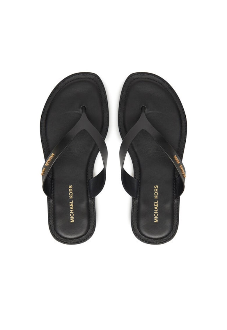 Slapi dama - piele naturala - negru - model Koko