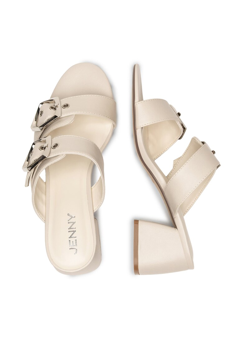 Papuci cu toc dama bej - model CD24022-1