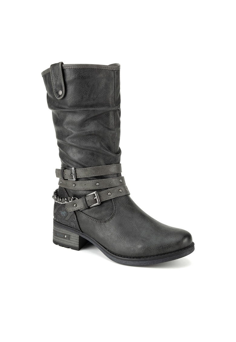 Cizme dama - 1229-605 - gri - cu toc jos