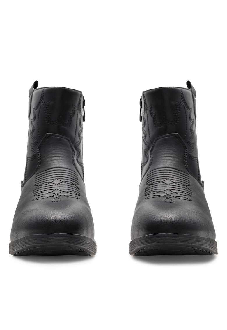 Botine fete - sintetic - negru