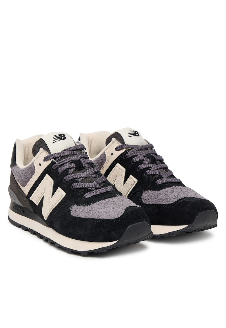 Tenisi dama - U574SBK W - piele naturala - negru
