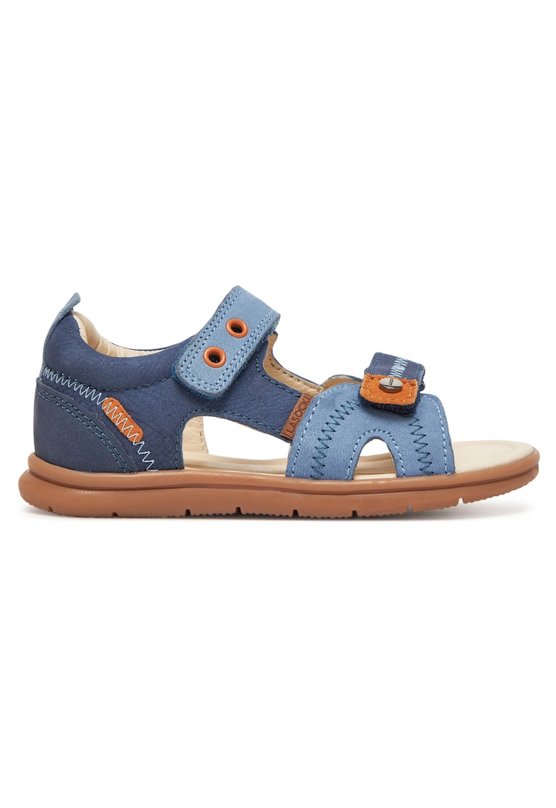 Sandale baieti - piele naturala - albastru - velcro -