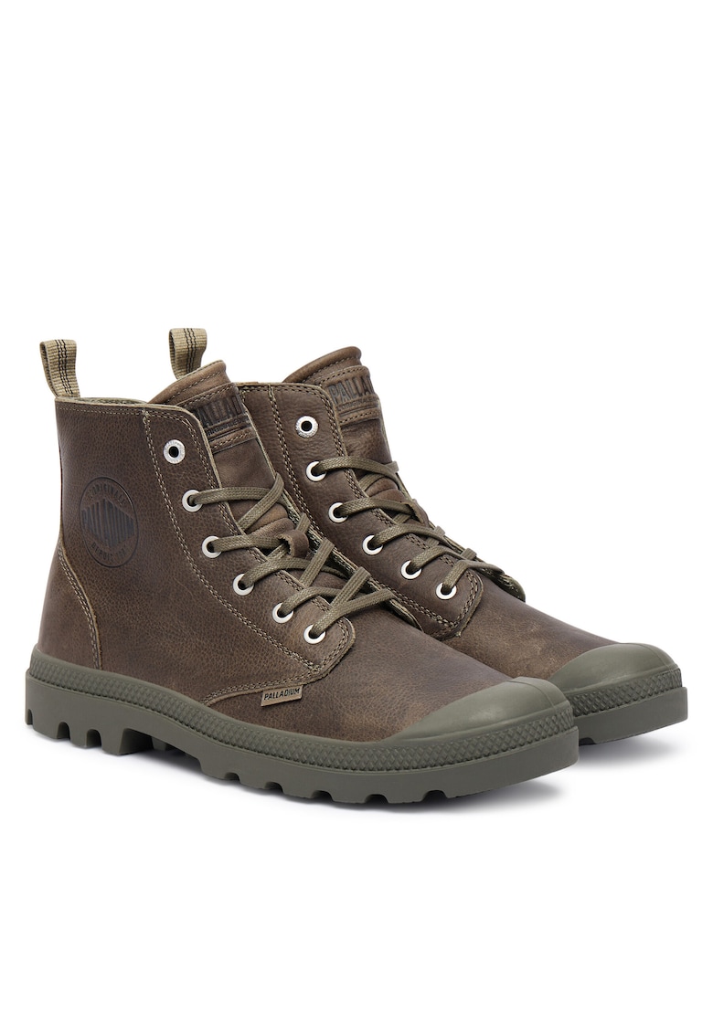 Bocanci unisex - piele naturala - verde -