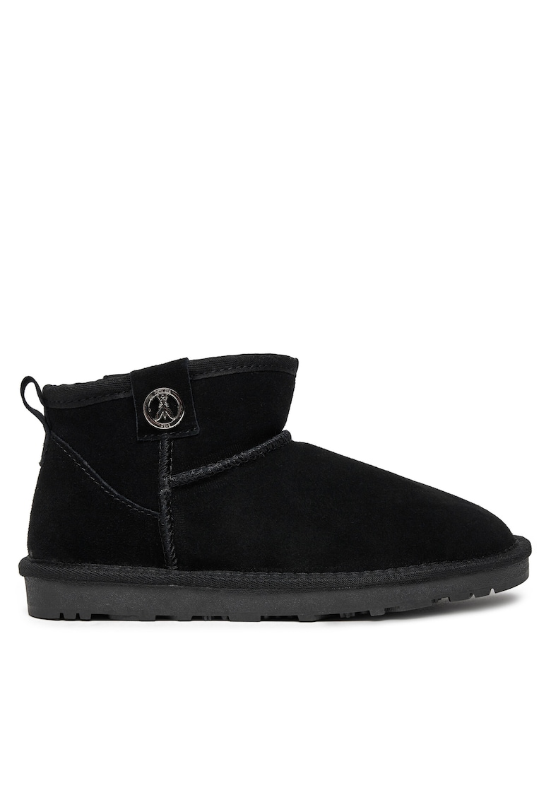 Ghete dama slip on - de zapada - piele naturala - negru