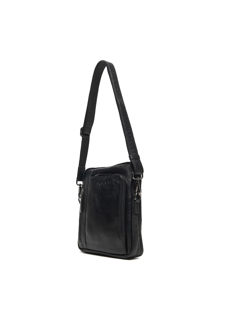 Geanta barbati model Black 000 Mha-177 - piele naturala - culoare neagra.
