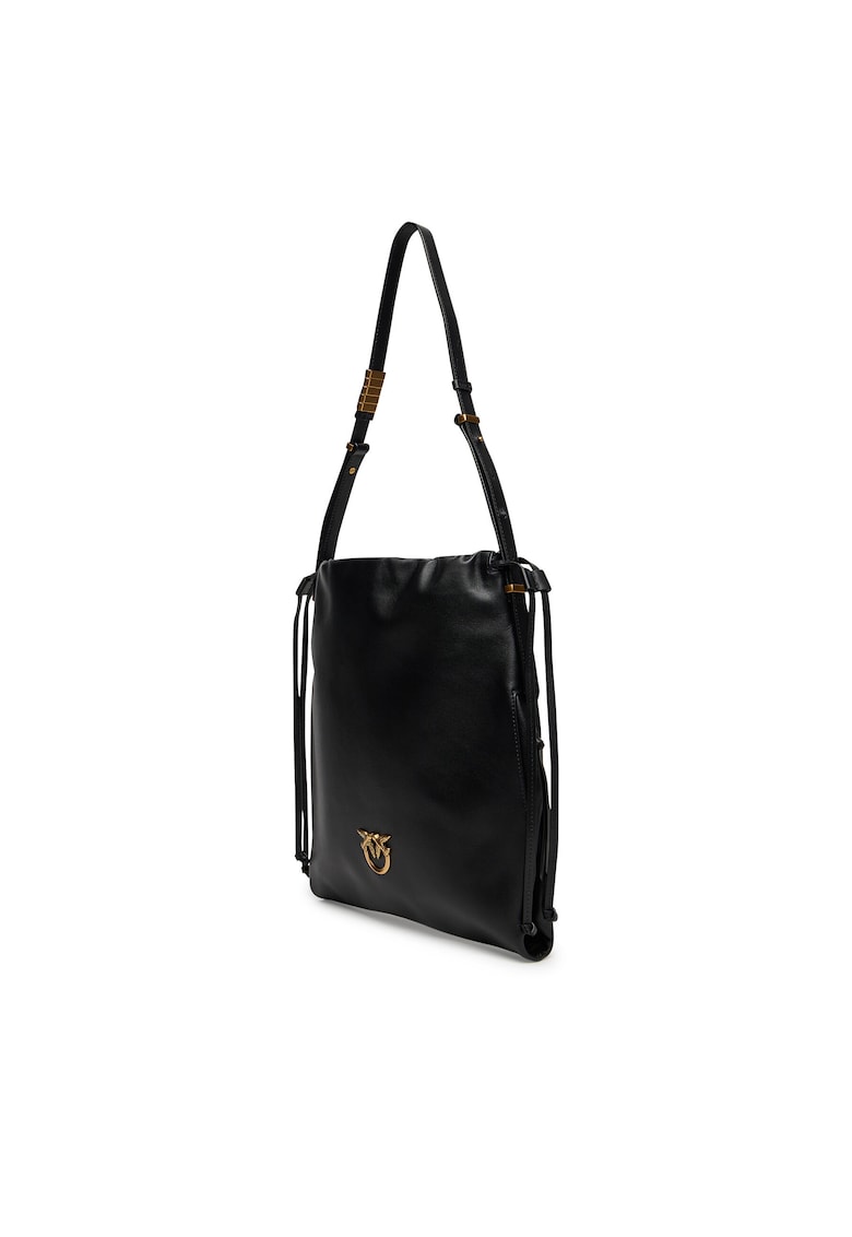 Geanta dama Black Z99Q Slouchy Classic - piele naturala - neagra
