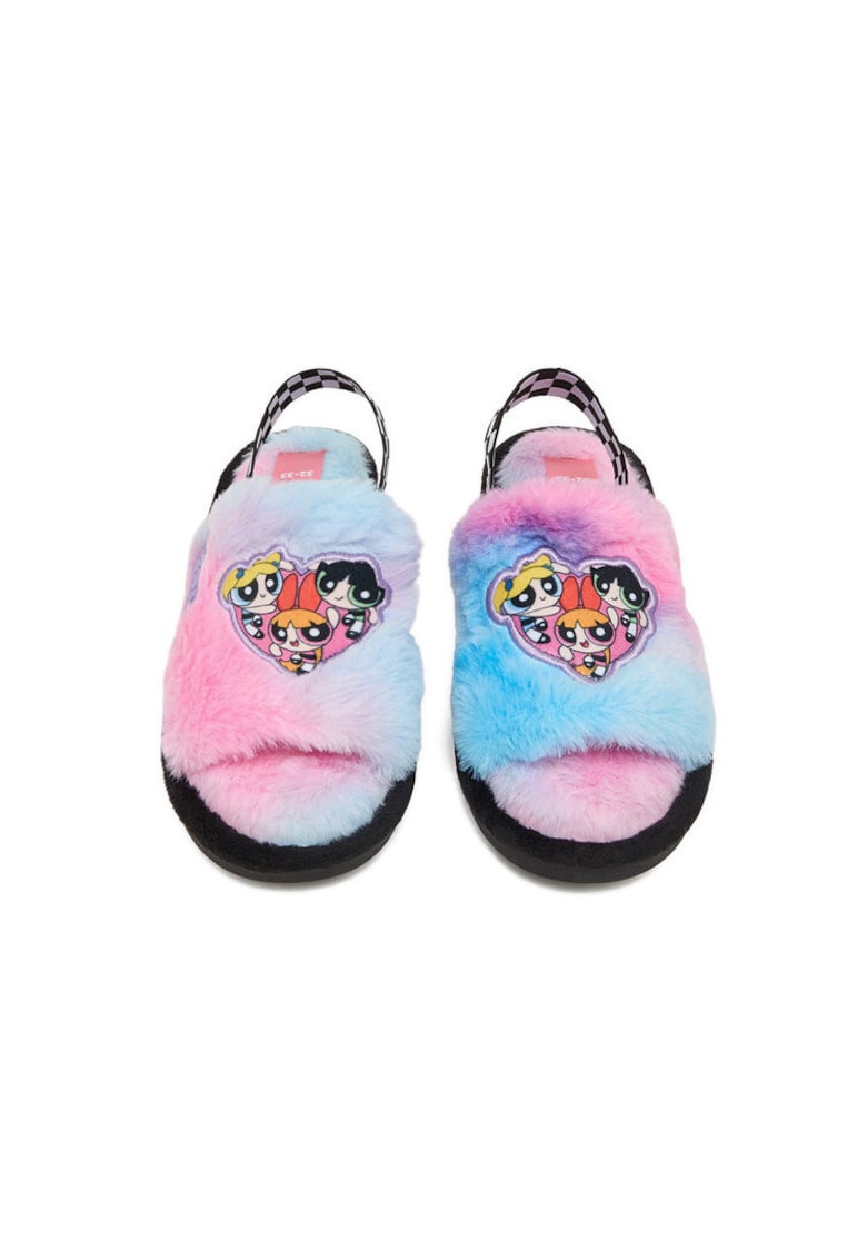 Papuci fete AW24-115WBPPG - Textil - Multicolor