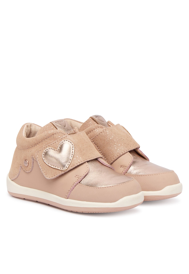 Ghete fete - piele naturala - auriu rose