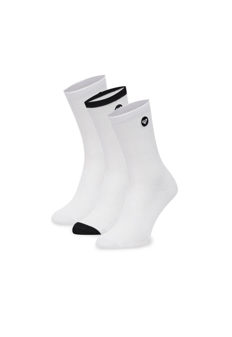 Set 3 x Perechi sosete dama lungi - alb -