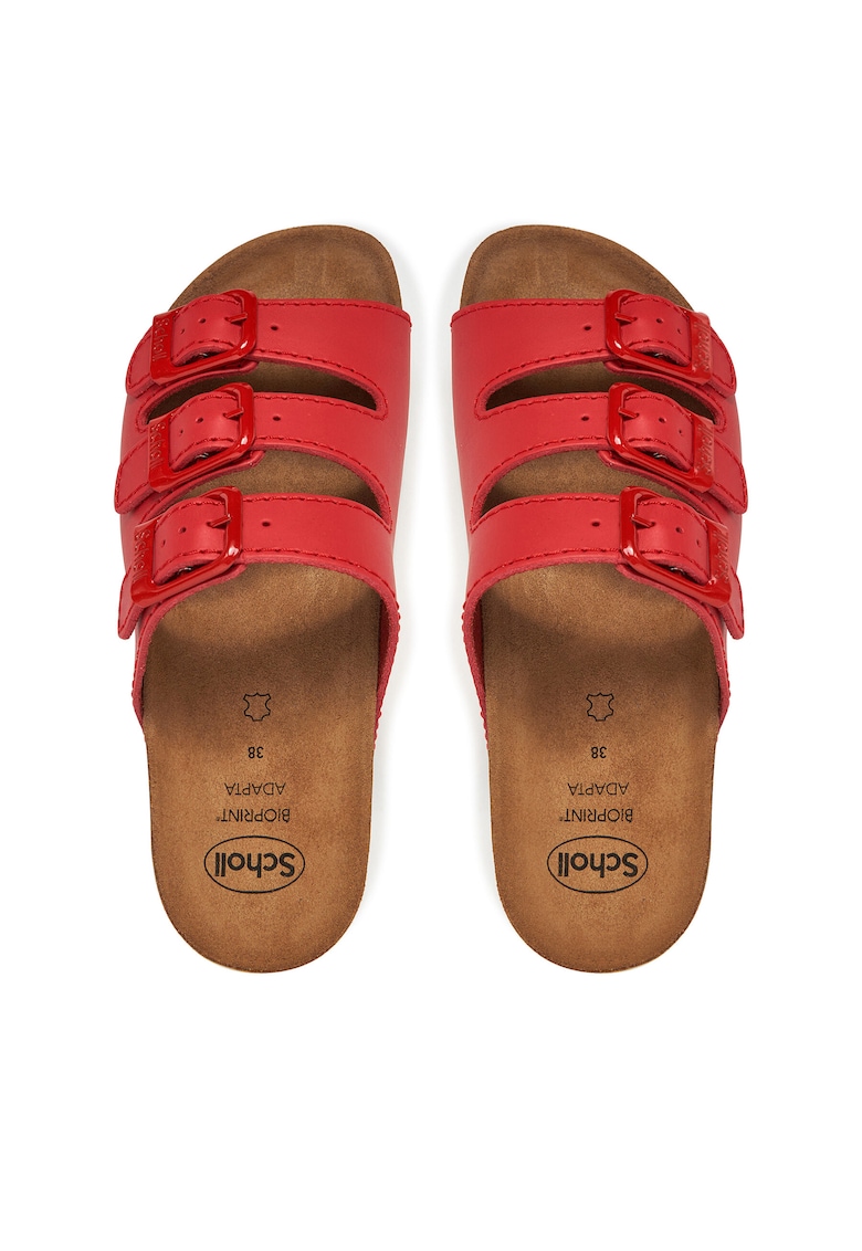 Slapi dama model 1051 Rio Wedge - piele naturala - rosu -