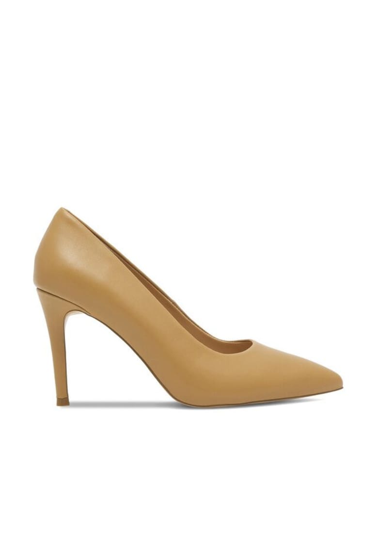 Pantofi dama - tocuri bej - piele -