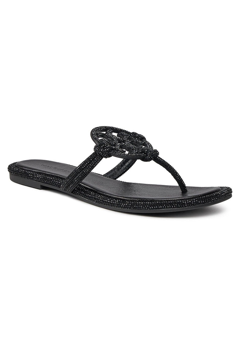 Slapi dama - model Miller - piele naturala - negru