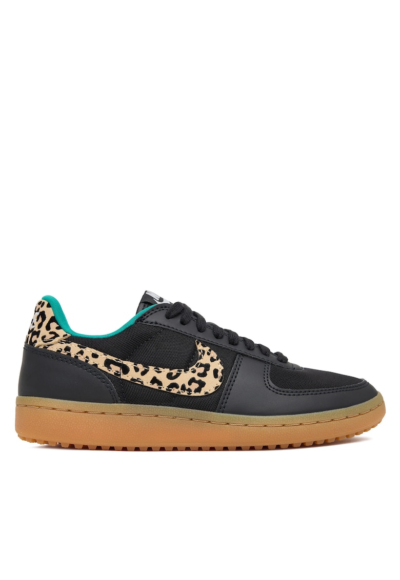 Pantofi sport cu detalii cu animal print Field Gene - Negru