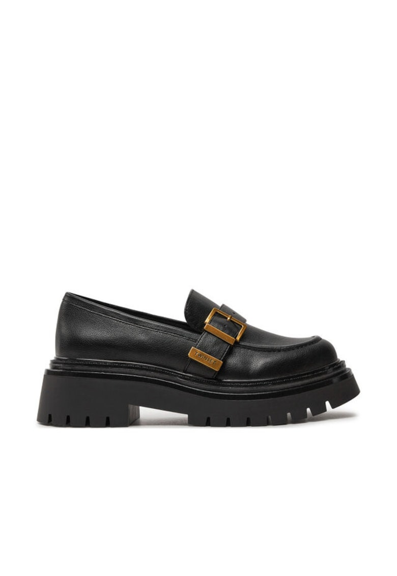 Mocasini dama - piele ecologica - negru -