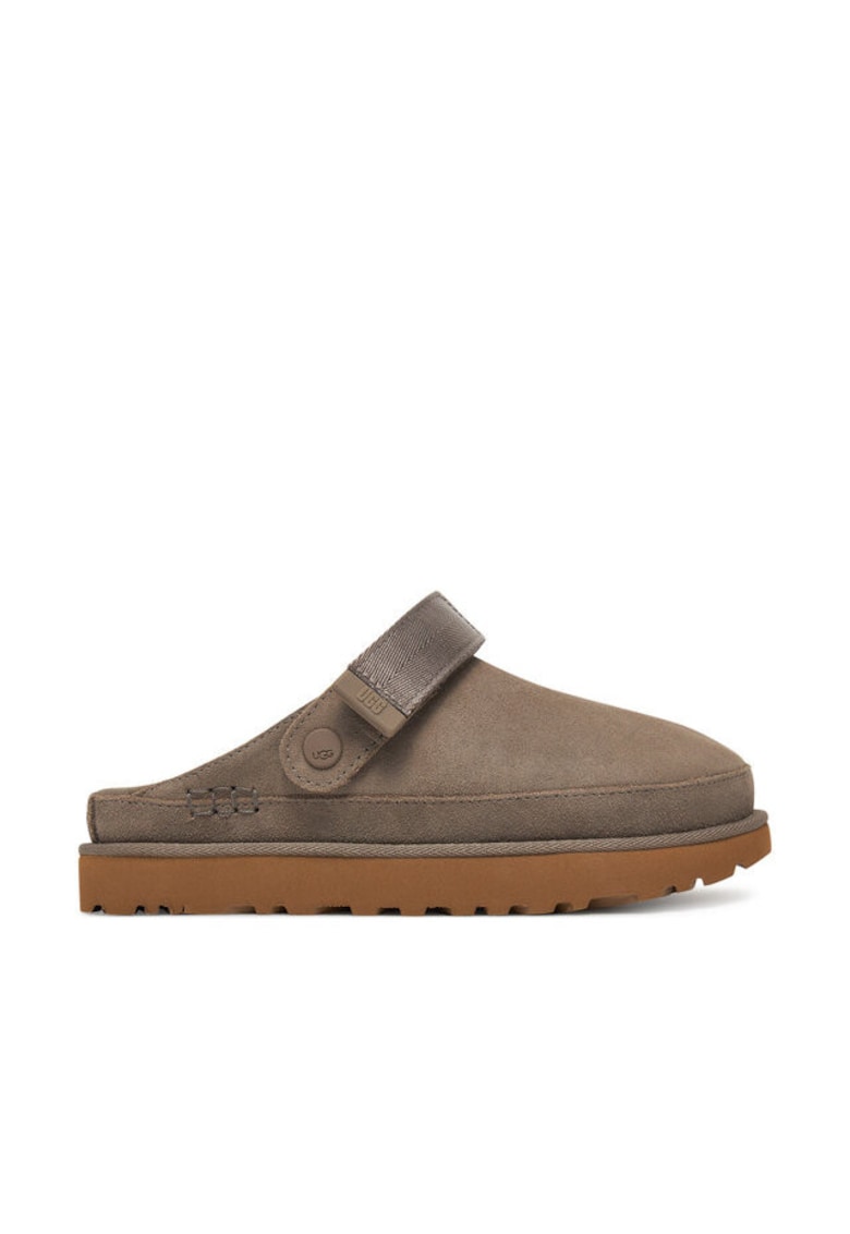 Slapi dama - piele naturala - model Skp W - gri