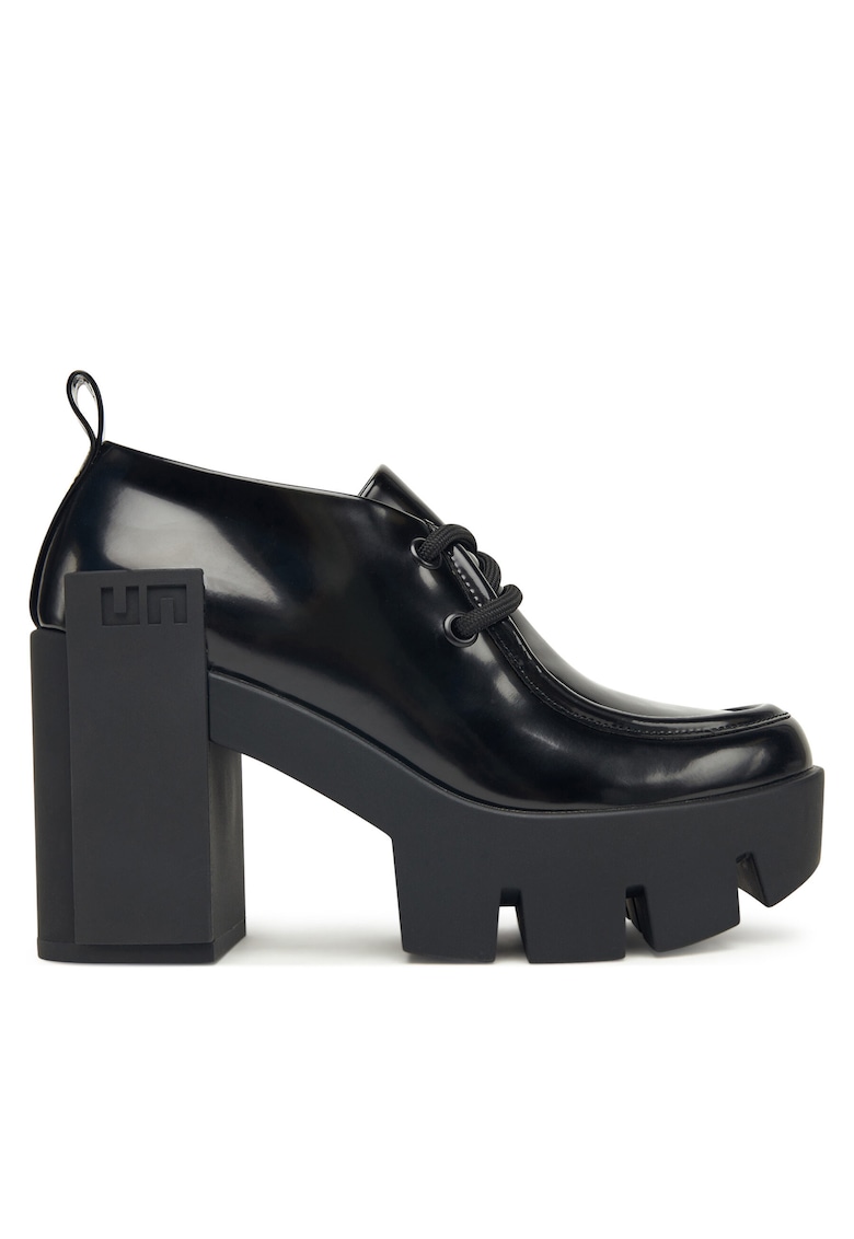 Botine dama Black Grip Moc Mid - piele naturala - negru