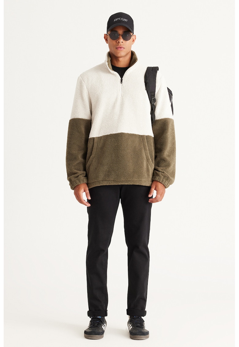 Bluza de trening cu fenta cu fermoar