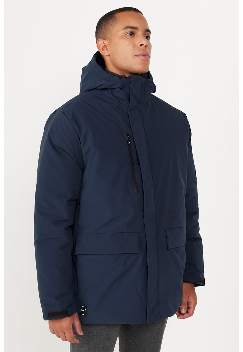 Geaca cu gluga si buzunare cu clapa