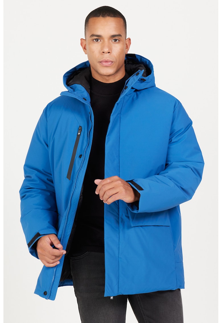 Geaca cu gluga si buzunare cu clapa