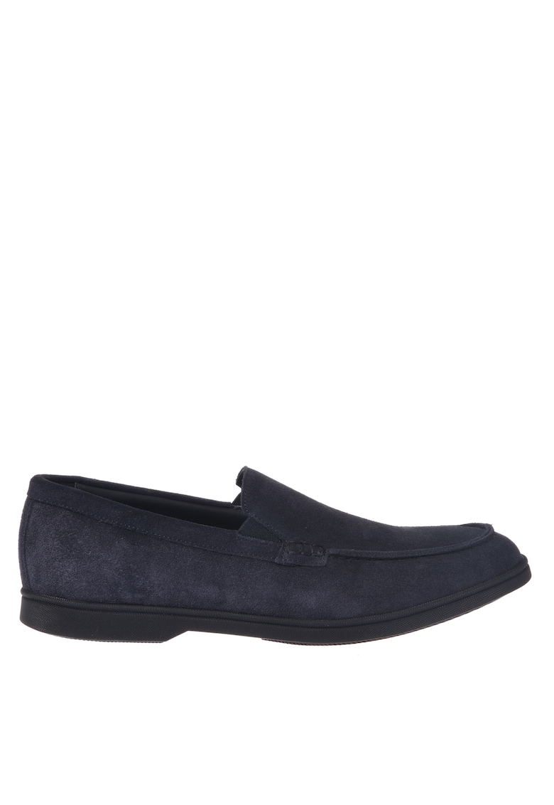 Mocasini uni de piele intoarsa - Albastru inchis