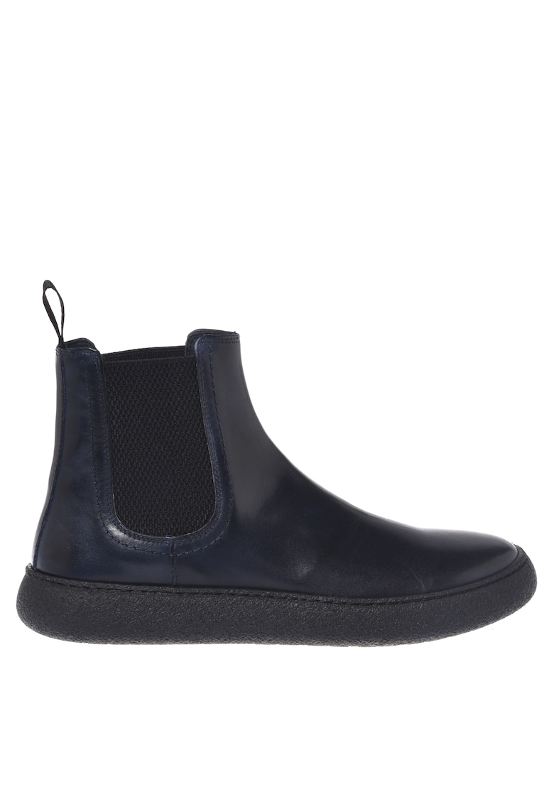 Ghete Chelsea de piele - Bleumarin