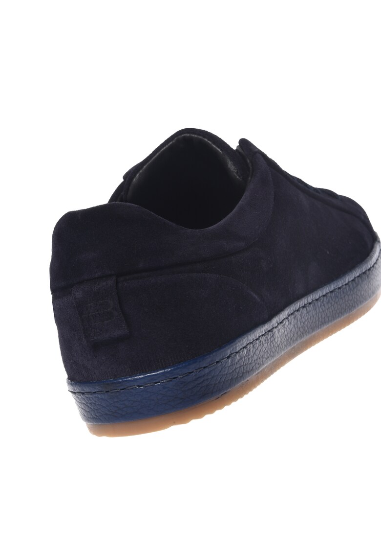Pantofi sport low-cut de piele intoarsa - Albastru ultramarin