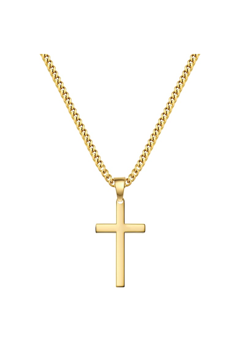 Colier placat cu aur de 14K cu cruce - Auriu