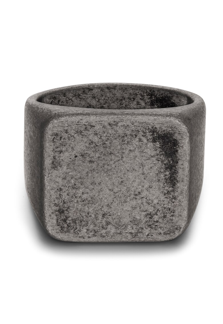 Inel masiv de otel inoxidabil - Argintiu inchis