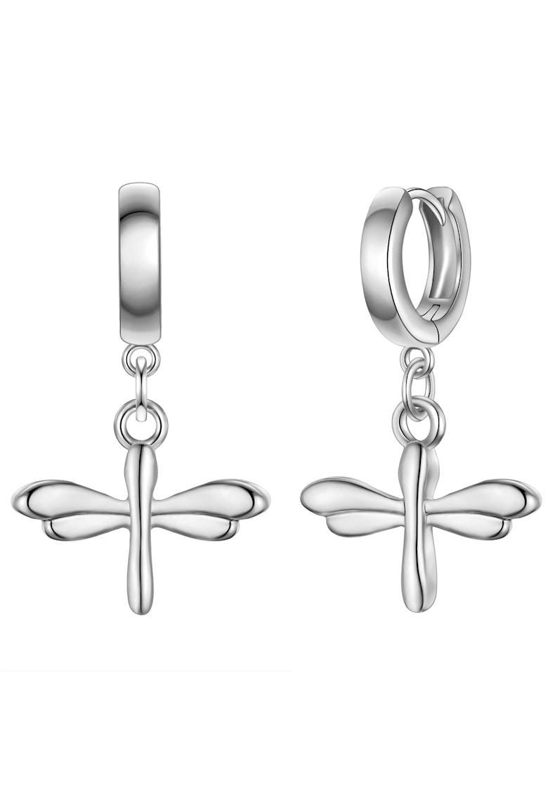 Cercei cu elemente in forma de libelula - Argintiu